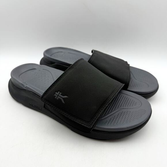 Kuru Mens Moment Slide Sandals US 10 M EU 43 Black Slip On GUC main image 3